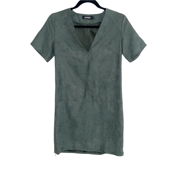 Green Missguided Suede Dress, 4 - Picture 6 of 13
